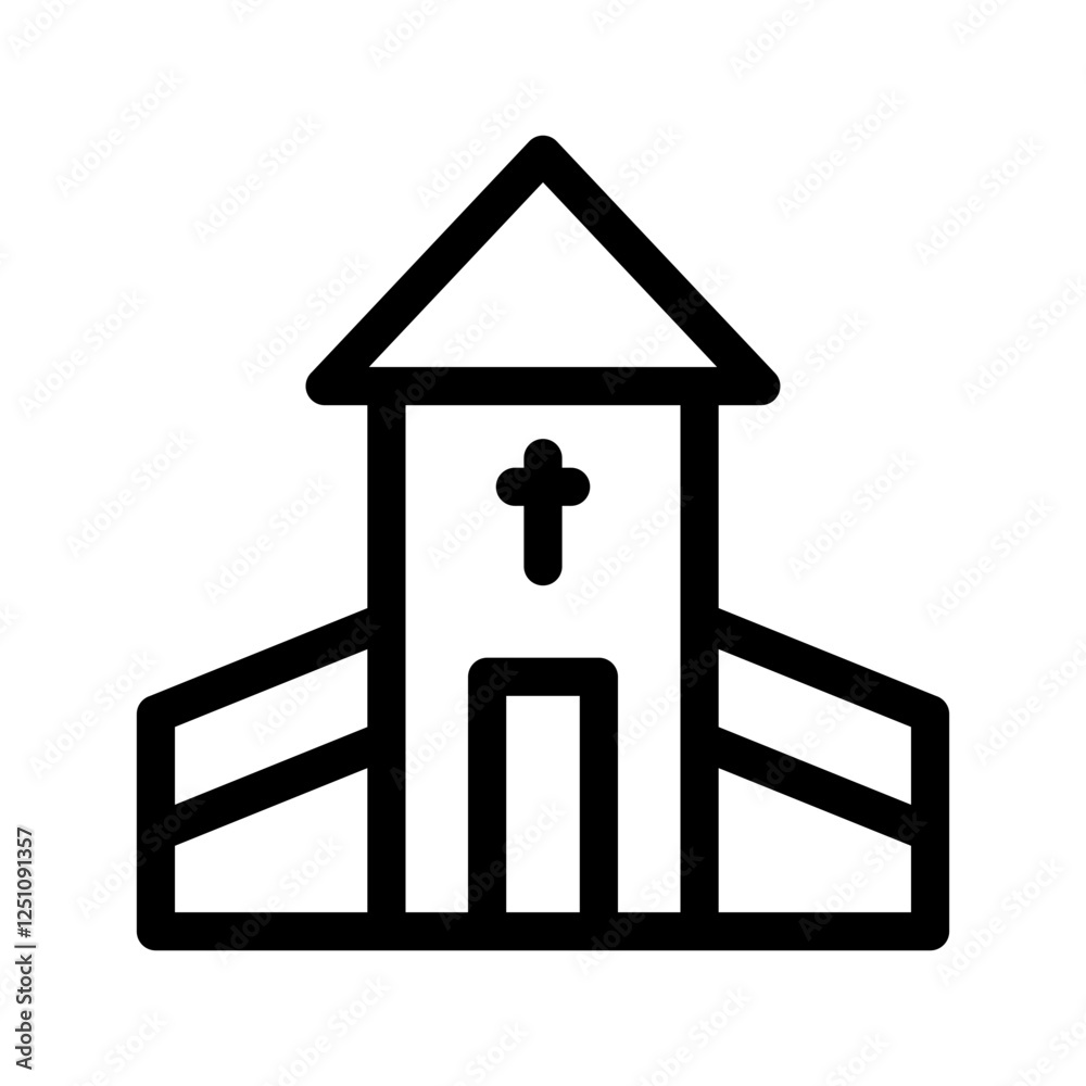 Church Icon Vector Symbol Design Illustration