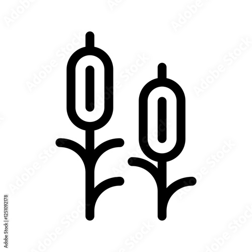 Reeds Icon Vector Symbol Design Illustration