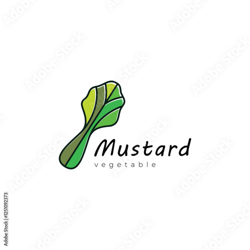 mustard vegetable logo design graphic vector