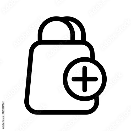 Add To Bag Icon Vector Symbol Design Illustration