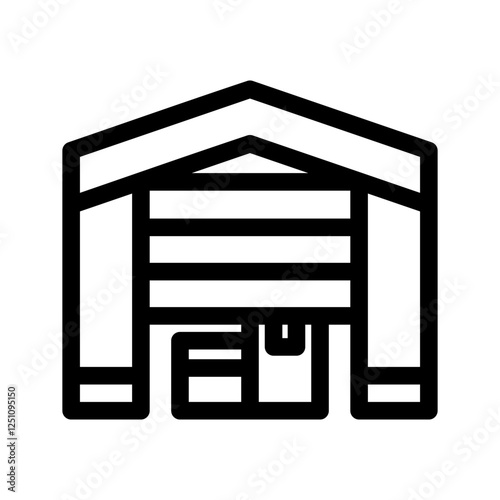 Warehouse Icon Vector Symbol Design Illustration
