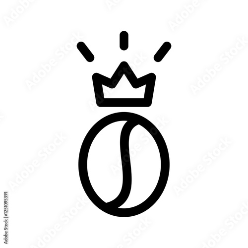 Coffee Bean Icon Vector Symbol Design Illustration