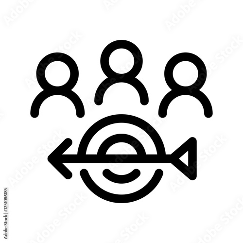 Target Audience Icon Vector Symbol Design Illustration
