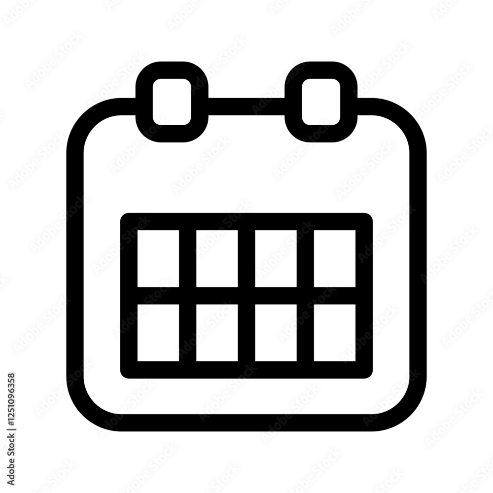 Calendar Icon Vector Symbol Design Illustration Calendar Icon Vector Symbol Design Illustration
