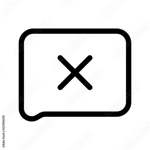 Block Chat Icon Vector Symbol Design Illustration