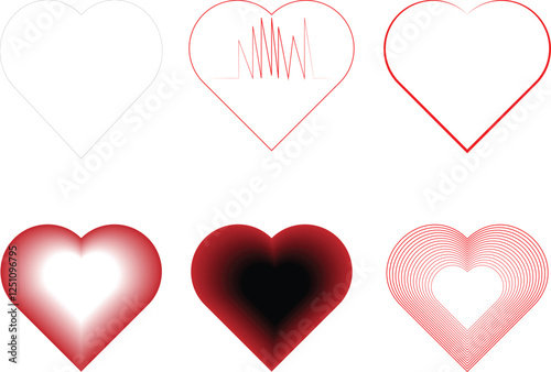 Hearts shapes icon