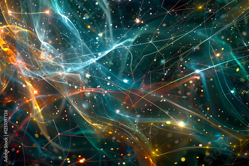 Abstract Visualization of Quantum Entanglement, Superposition and Tunneling