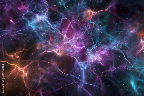 Abstract Visualization of Quantum Entanglement, Superposition and Tunneling photo
