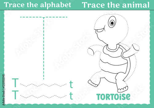 Pencil control activity page for kids and Handwriting letters practice page with outline vector illustration for Pre-school Kids
