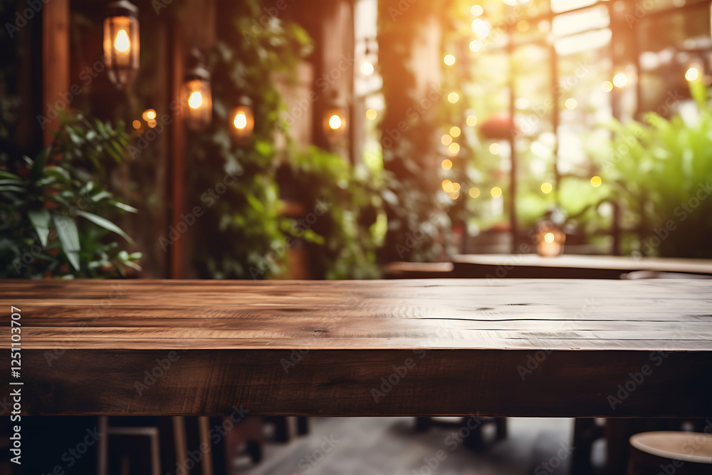 Cozy Cafe Charm Rustic Wooden Table and Inviting Warm Ambiance Cozy Cafe Charm Rustic Wooden Table and Inviting Warm Ambiance