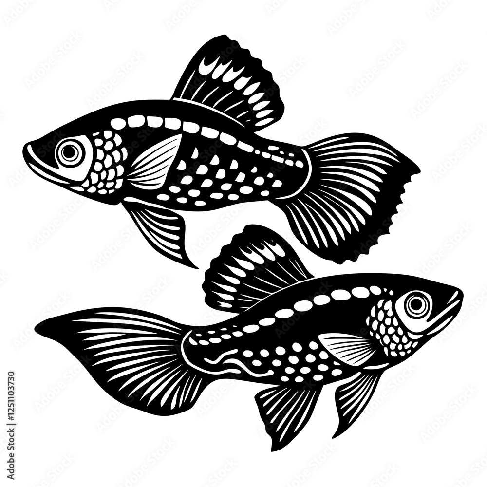 Fototapeta premium set of fish
