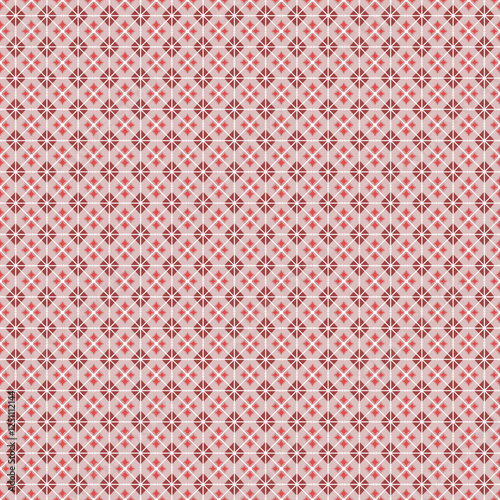 Red and White Geometric Tile Pattern