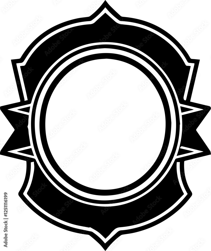 Badge vector design simple and elegant black and white Badge vector design simple and elegant black and white