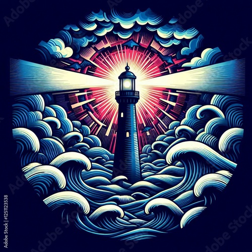 Visual A a stormy sea