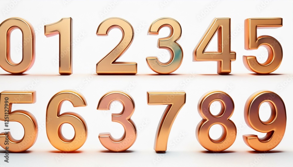Set of numbers isolated on white Set of numbers isolated on white