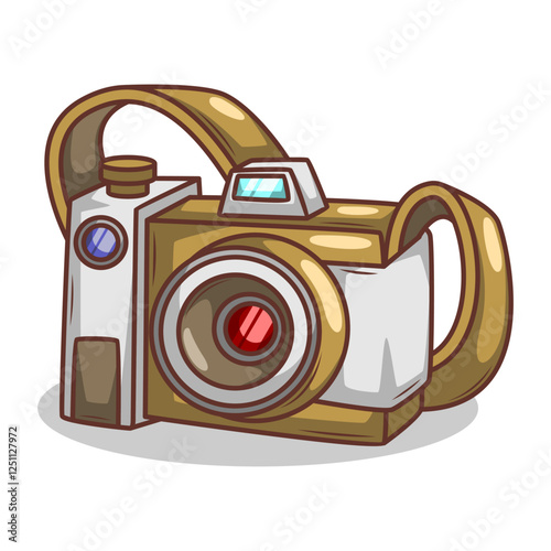 retro film cartoon camera illustration