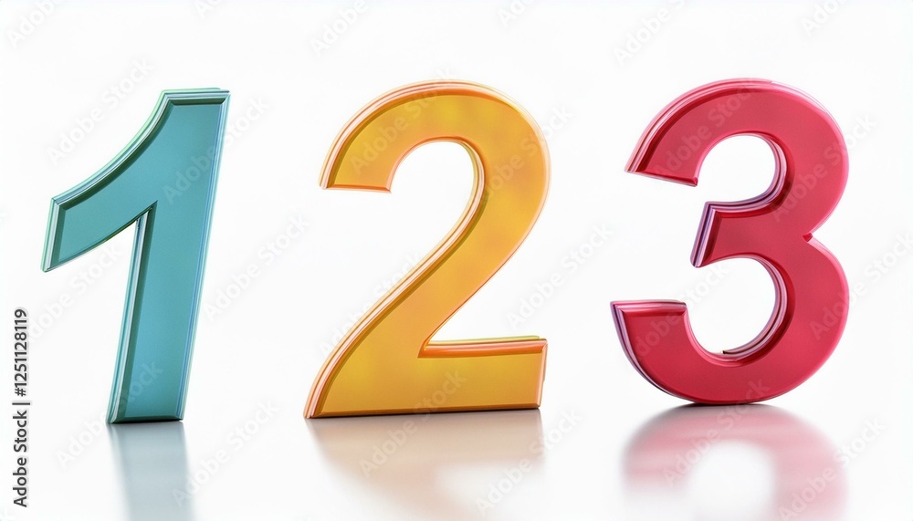 Set of numbers isolated on white Set of numbers isolated on white