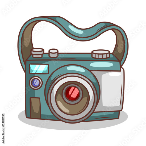 retro film cartoon camera illustration