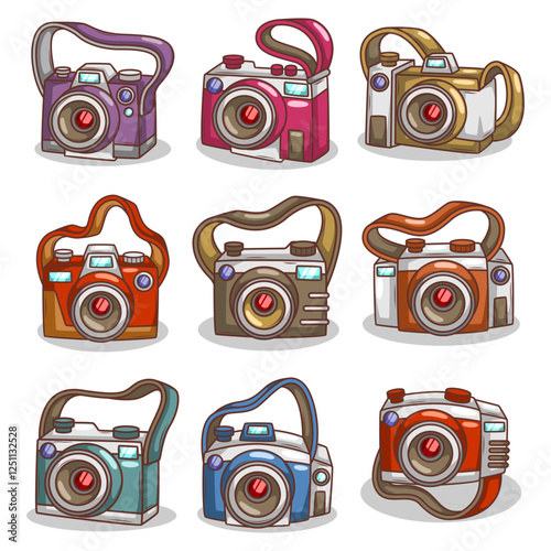 retro film cartoon camera illustration
