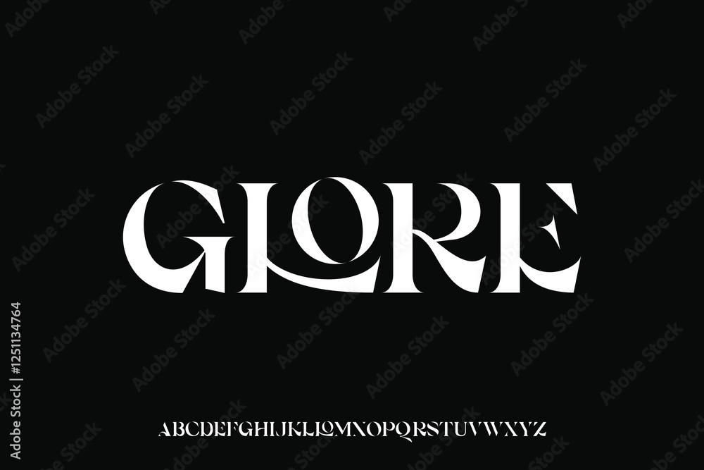 Obraz premium Display alphabet font vector design suitable for headline, poster, logo, magazine and many more