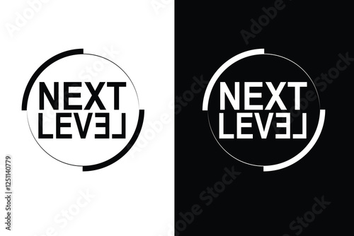 Creative Letter "NEXT" with letter X outline style logo vector design concept. Graphic alphabet Letter "NEXT" symbol