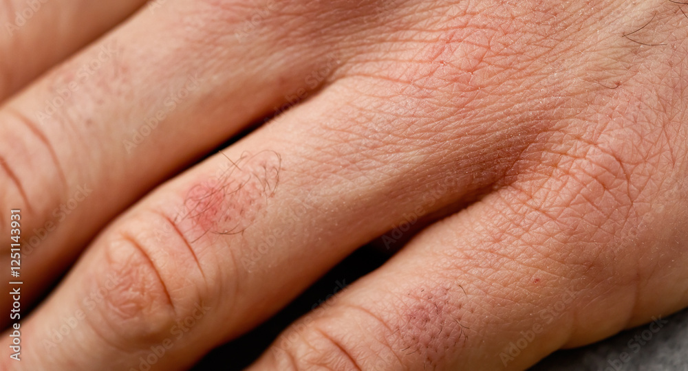 Close up of a men's dry, allergic, cracked skin on his hand. Dermatitis eczema concept. Close up of a men's dry, allergic, cracked skin on his hand. Dermatitis eczema concept.