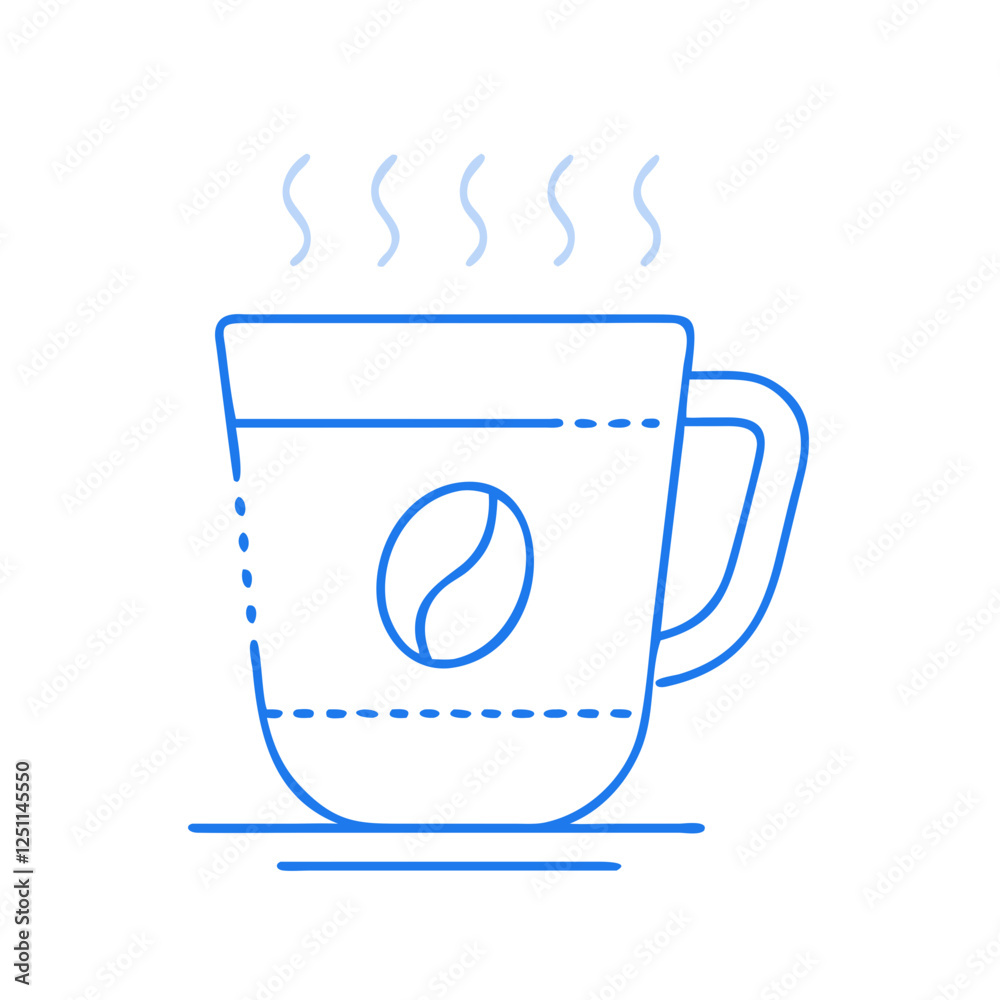 Coffee mug office icon for workplace refreshment Coffee mug office icon for workplace refreshment