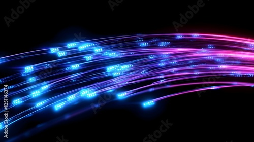 Obraz na płótnie światłowód, makrofotografia, technologia, dane, internet, prędkość, cyfrowy świat, transmisja danych, przyszłość, telekomunikacja, optyka, high-tech, cyberbezpieczeństwo, światłowody, IT, komputer, cy w salonie