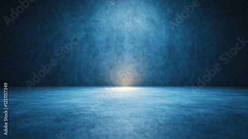 Wallpaper Mural soft glowing light illuminates navy blue background, creating depth Torontodigital.ca