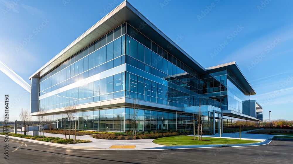 custom made wallpaper toronto digitalContemporary university campus building with sleek architecture and glass facade