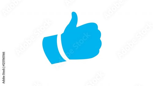 Like hand Flat Animated Icon