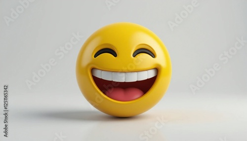 3D laughing face emoji set against a white background.