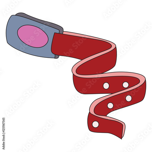 Red belt isolated on white background