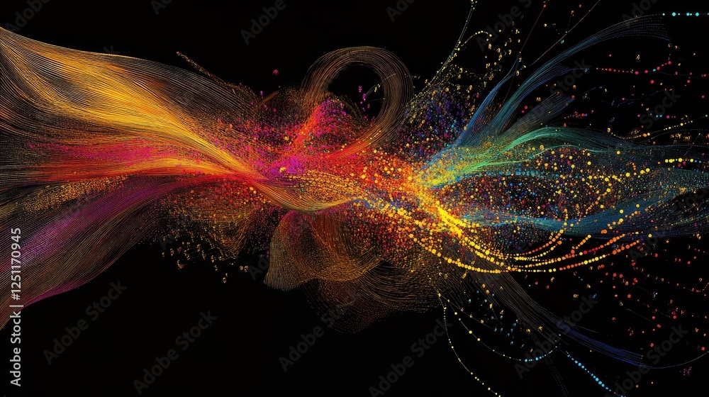 Obraz premium Big data bioinformatics interface analyzing complex genome datasets.