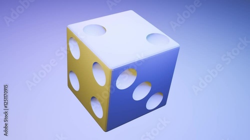 Optical Illusion Dice Rotating Seamlessly | 3D Animation