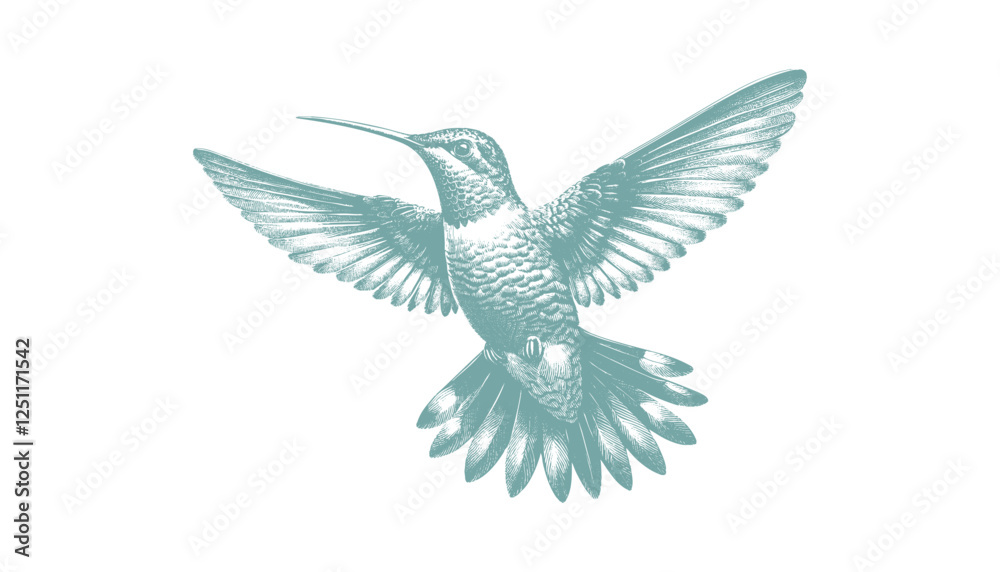 Fototapeta premium hummingbird vector | bird vector | hummingbird illustration | hummingbird silhouette | hummingbird tattoo | hummingbird engraving | hummingbird drawing