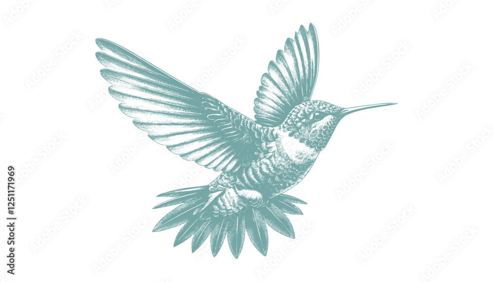 Obraz premium hummingbird vector | bird vector | hummingbird illustration | hummingbird silhouette | hummingbird tattoo | hummingbird engraving | hummingbird drawing