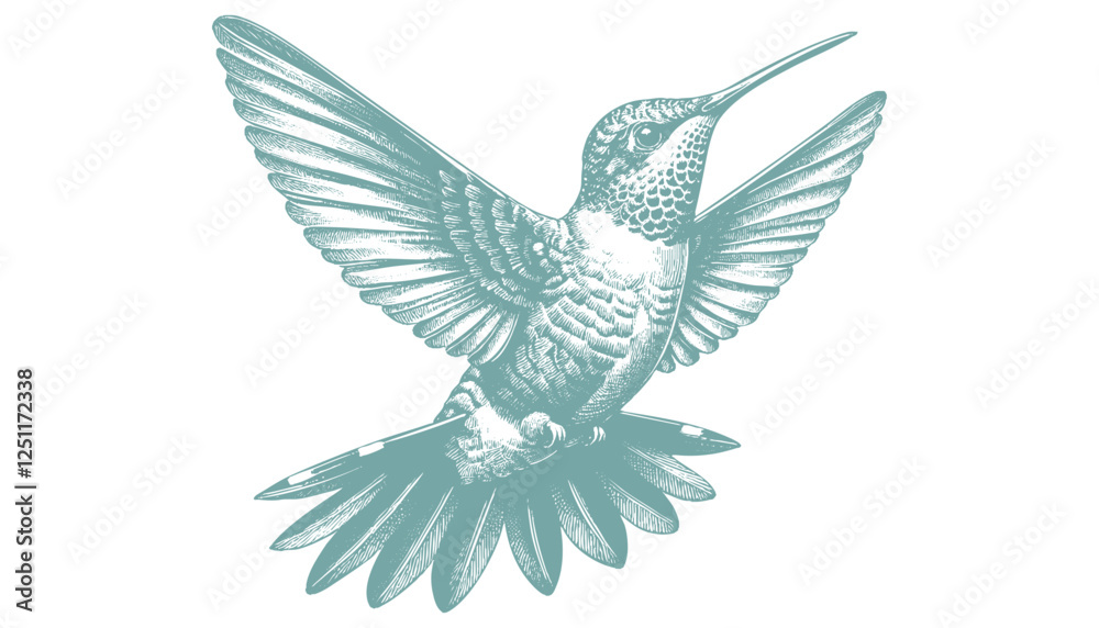 Obraz premium hummingbird vector | bird vector | hummingbird illustration | hummingbird silhouette | hummingbird tattoo | hummingbird engraving | hummingbird drawing