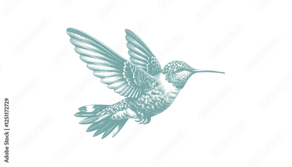 Obraz premium hummingbird vector | bird vector | hummingbird illustration | hummingbird silhouette | hummingbird tattoo | hummingbird engraving | hummingbird drawing