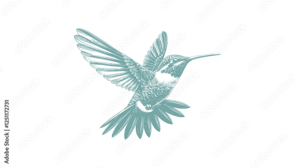 Obraz premium hummingbird vector | bird vector | hummingbird illustration | hummingbird silhouette | hummingbird tattoo | hummingbird engraving | hummingbird drawing