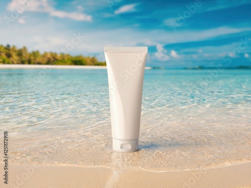 sunscreen lotion beach