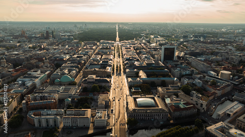 Berlin Skyline City Panorama  famous landmark in Berlin, Germany, Europe.