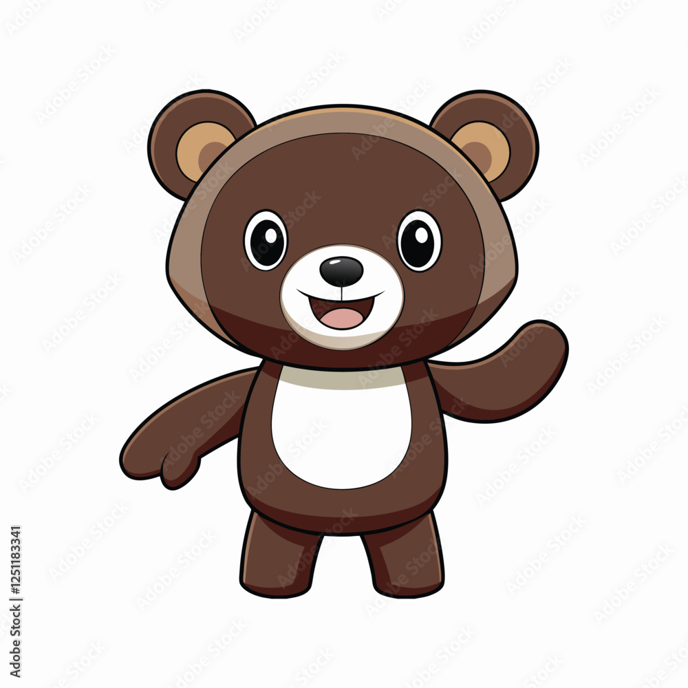 Obraz premium bear is shaped like a person .eps