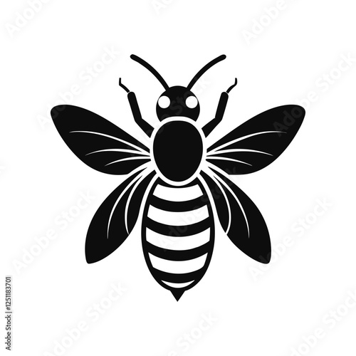 bee vector on white background.eps