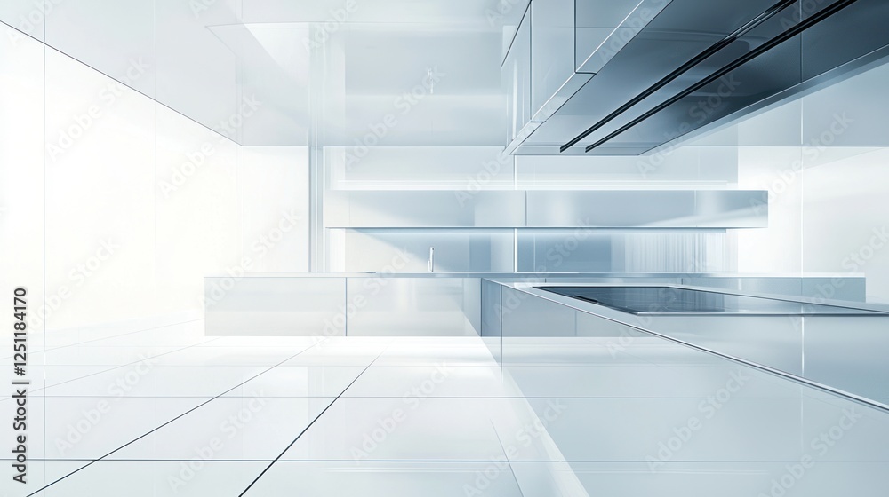 Fototapeta premium Modern minimalist kitchen interior design