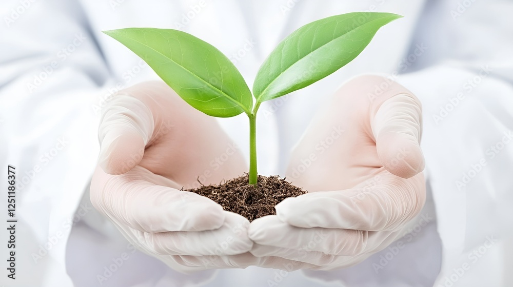 Hands holding a small white house with green leaves growing from soil, symbolizing eco-friendly living, sustainability, and green energy solutions Hands holding a small white house with green leaves growing from soil, symbolizing eco-friendly living, sustainability, and green energy solutions