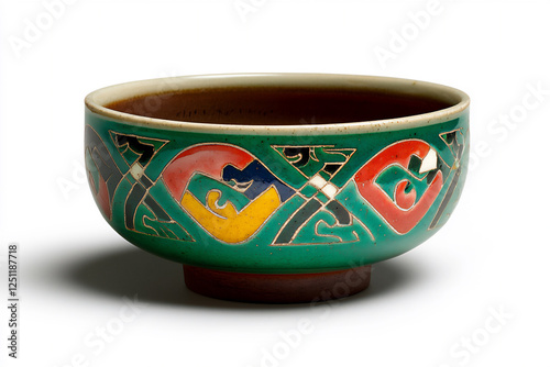 P A unique Oribe ware tea bowl characterized photo