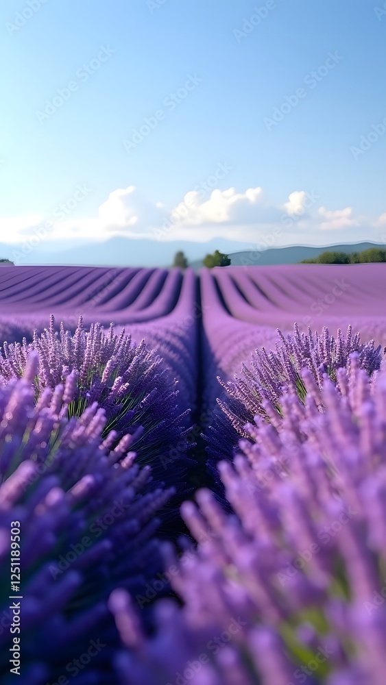 Obraz premium Stunning Lavender Fields in Provence Summer Landscape