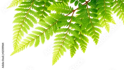 fern leaf isolated on white background