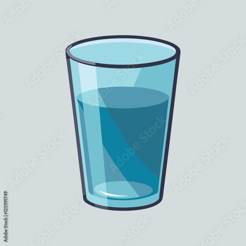 water in a glass realistic.eps